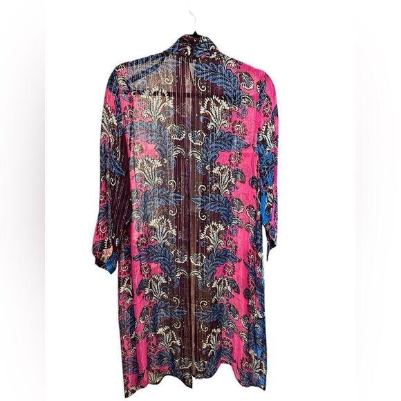 NWOT Bl^nk London Anthropologie Alexandra Floral Long Duster Kimono - One Size - Picture 6 of 7